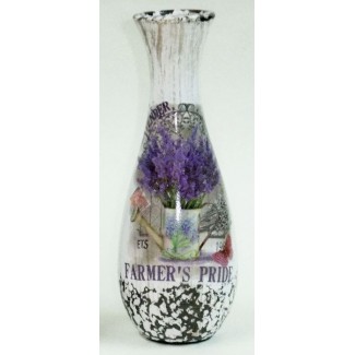 Keramická váza levanduľa v konvičke