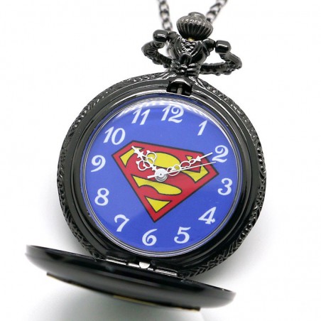 Vreckové hodinky Superman, pohľad na ciferník