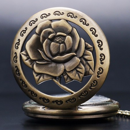 Vreckové hodinky Kvet Ruže, otvorené